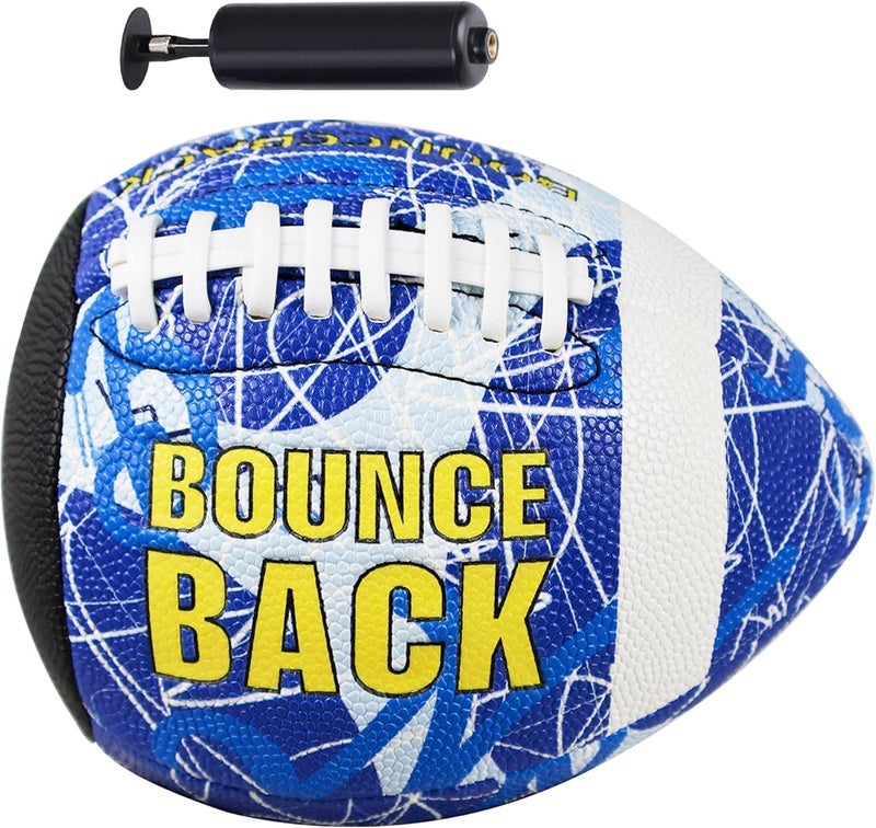 BOUNCEBACK Soft Leather Training Football, Youth Size & Official Size, Fatherless PU PassCatch Solo Enhancing Passing Catching(with Pump) - Image 1
